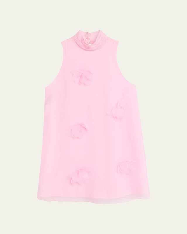 Sylvia Floral High-Neck Mini Dress